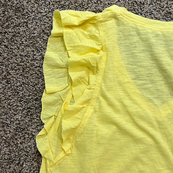 Yellow Ruffle Sleeve Tee - Picture 5 of 5